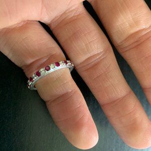 Tacori Diamonique Eternity Ruby Band